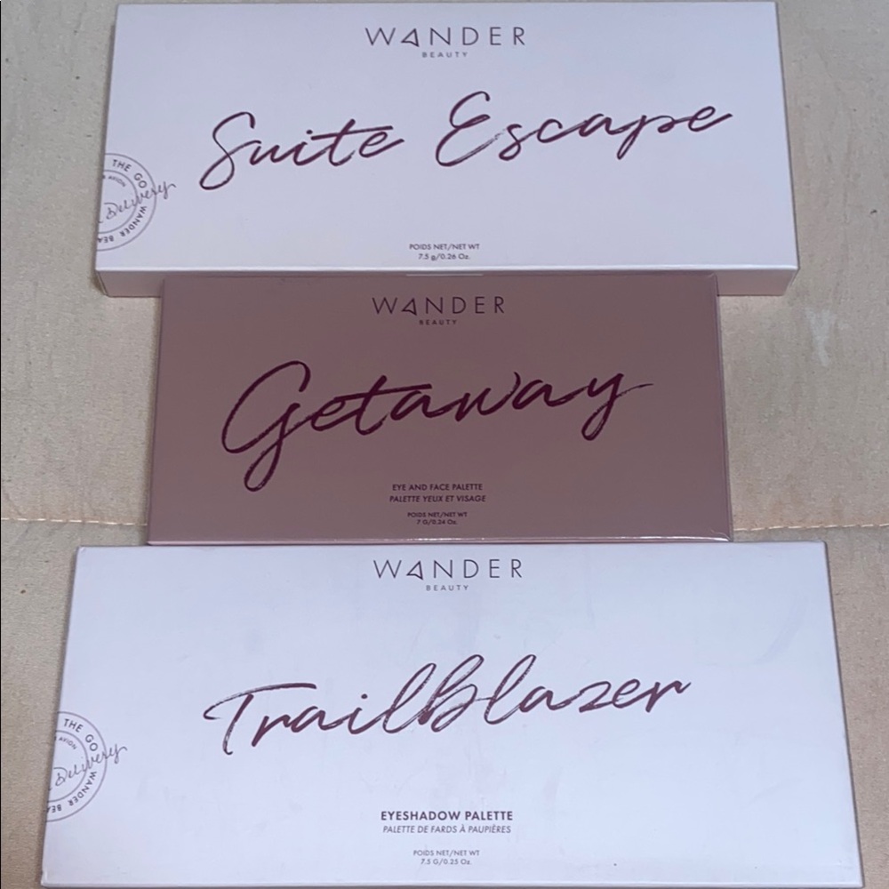 Wander Beauty Suite Escape, Getaway, Trailblazer Palette Trio